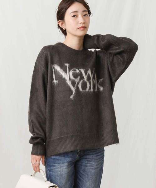 Gready Brilliant(グレディブリリアン)の「NYロゴニット(ニット/セーター・レディース・チャコールグレー/ベージュ/サックスブルー・FREE)」の16枚目の写真
