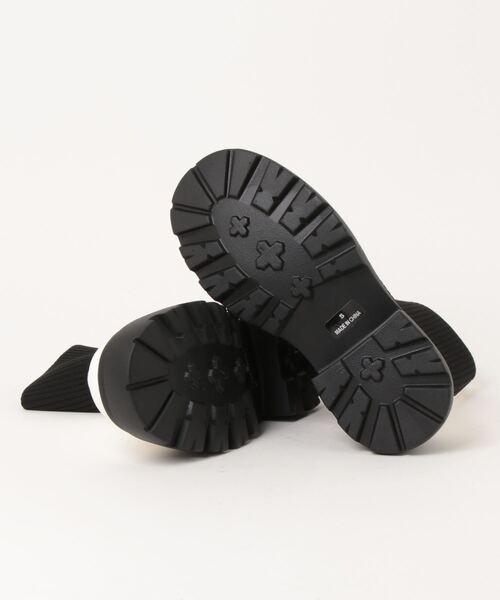 LUGG NAGG(ラグナグ)の「【BeF/ビーエフ】伸縮ニットミドルブーツ(ブーツ・レディース・ブラック/ホワイト・S/M/LL/L)」の4枚目の写真