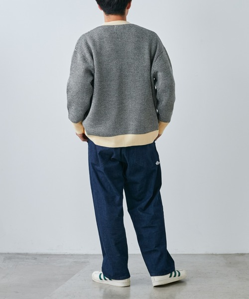 CIAOPANIC TYPY（チャオパニックティピー）の「【ユニセックス】アウトリンキングニットカーディガン（カーディガン/ボレロ・メンズ・チャコールグレー/アイボリー/オレンジ系その他・MEDIUM/LARGE）」の15枚目の写真