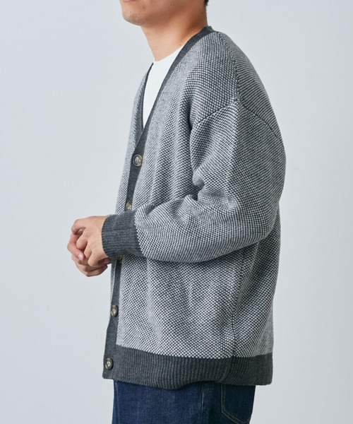 CIAOPANIC TYPY（チャオパニックティピー）の「【ユニセックス】アウトリンキングニットカーディガン（カーディガン/ボレロ・メンズ・チャコールグレー/アイボリー/オレンジ系その他・MEDIUM/LARGE）」の18枚目の写真