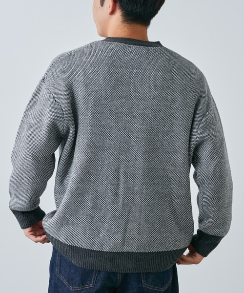 CIAOPANIC TYPY（チャオパニックティピー）の「【ユニセックス】アウトリンキングニットカーディガン（カーディガン/ボレロ・メンズ・チャコールグレー/アイボリー/オレンジ系その他・MEDIUM/LARGE）」の20枚目の写真