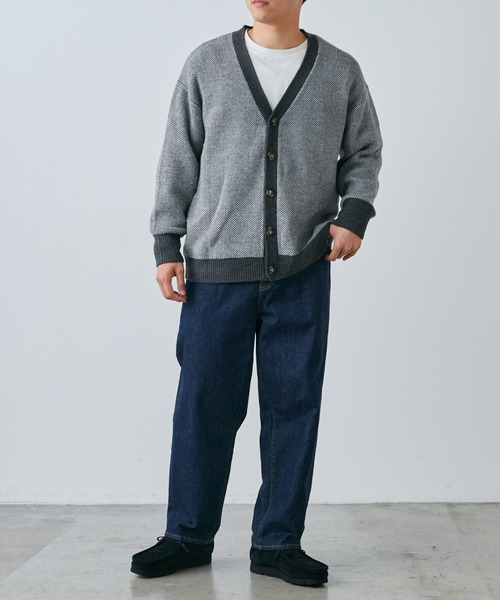 CIAOPANIC TYPY（チャオパニックティピー）の「【ユニセックス】アウトリンキングニットカーディガン（カーディガン/ボレロ・メンズ・チャコールグレー/アイボリー/オレンジ系その他・MEDIUM/LARGE）」の21枚目の写真