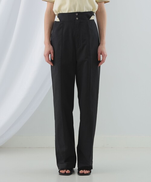 Ray BEAMS(レイビームス)の「Ray BEAMS / カットアウト ベルト パンツ(スラックス・レディース・ブルー/ブラック・1/0)」の22枚目の写真