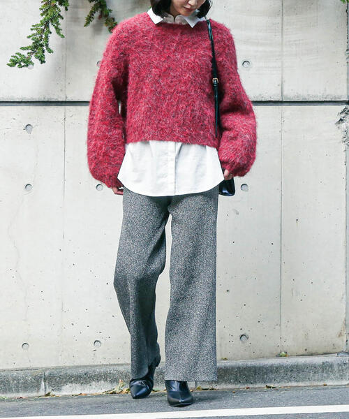 FREE'S MART（フリーズマート）の「ラメリブニットストレートパンツ（その他パンツ・レディース・ホワイト系その他/ブラック系その他・SMALL/MEDIUM）」の4枚目の写真