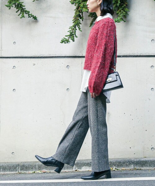 FREE'S MART（フリーズマート）の「ラメリブニットストレートパンツ（その他パンツ・レディース・ホワイト系その他/ブラック系その他・SMALL/MEDIUM）」の7枚目の写真