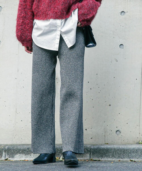 FREE'S MART（フリーズマート）の「ラメリブニットストレートパンツ（その他パンツ・レディース・ホワイト系その他/ブラック系その他・SMALL/MEDIUM）」の8枚目の写真