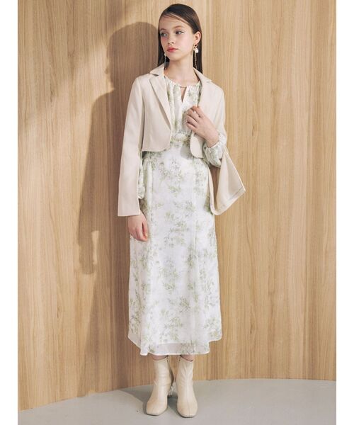 MERCURYDUO（マーキュリーデュオ）の「【セットアップ着用可】2WAYスリットスリーブマイクロ丈ジャケット（テーラードジャケット・レディース・ラベンダー/アイボリー・FREE）」の8枚目の写真