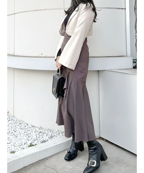 MERCURYDUO（マーキュリーデュオ）の「【セットアップ着用可】2WAYスリットスリーブマイクロ丈ジャケット（テーラードジャケット・レディース・ラベンダー/アイボリー・FREE）」の14枚目の写真