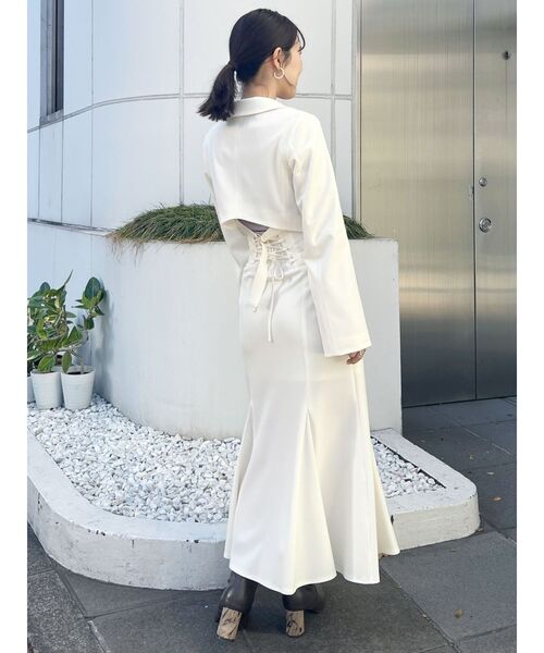 MERCURYDUO（マーキュリーデュオ）の「【セットアップ着用可】2WAYスリットスリーブマイクロ丈ジャケット（テーラードジャケット・レディース・ラベンダー/アイボリー・FREE）」の17枚目の写真