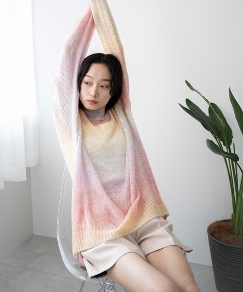 セール】WEGO/グラデーションメッシュニット（ニット/セーター