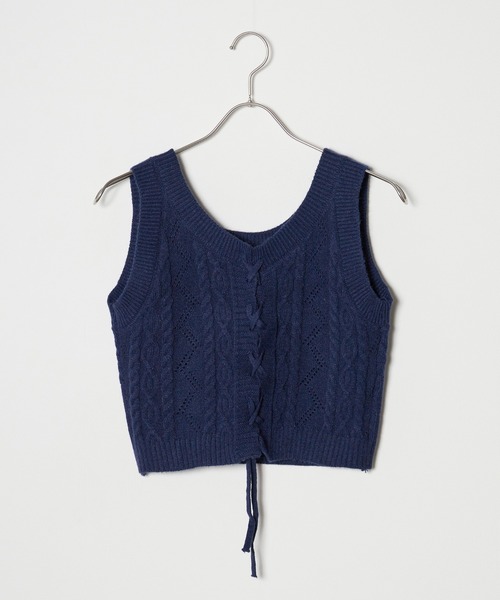 Chick（チック）の「CABLE KNIT VEST /ケーブル編みニットベスト