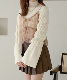 モチモチフレアスリーブニット/【WEB/EC限定商品】