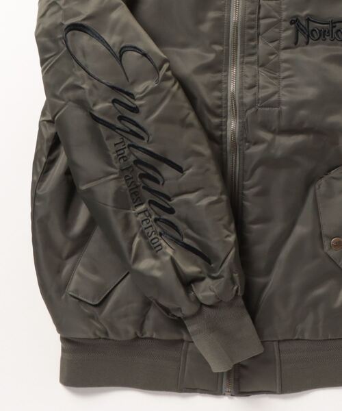 Norton（ノートン）の「Norton MA-1タイプジャケット（MA-1・メンズ・カーキ/ブラック・XL/L/M/XXL）」の19枚目の写真