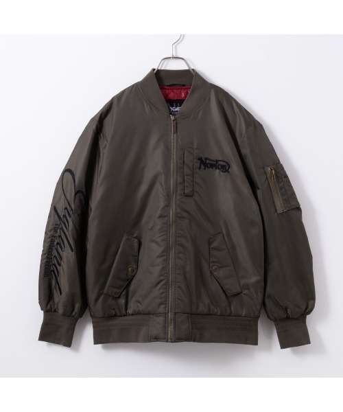Norton（ノートン）の「Norton MA-1タイプジャケット（MA-1・メンズ・カーキ/ブラック・XL/L/M/XXL）」の4枚目の写真