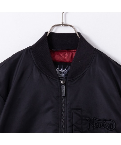 Norton（ノートン）の「Norton MA-1タイプジャケット（MA-1・メンズ・カーキ/ブラック・XL/L/M/XXL）」の5枚目の写真