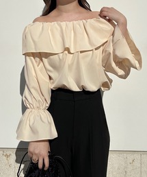 フリル ブラウス オフショルダー」に該当するファッション通販 - ZOZOTOWN