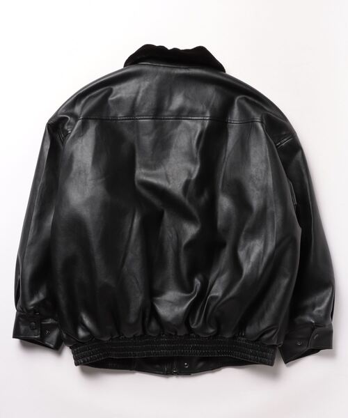 LADY VOLUME（レディーボリューム）の「Lady Volume／623 レザーボアジャケット　2991072（ブルゾン・レディース・ブラック/ボルドー・FREE）」の3枚目の写真