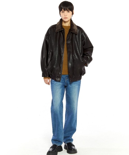 LADY VOLUME（レディーボリューム）の「Lady Volume／623 レザーボアジャケット　2991072（ブルゾン・レディース・ブラック/ボルドー・FREE）」の19枚目の写真