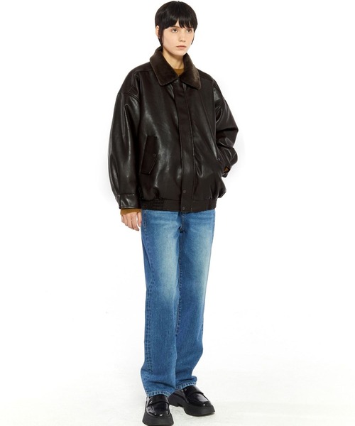 LADY VOLUME（レディーボリューム）の「Lady Volume／623 レザーボアジャケット　2991072（ブルゾン・レディース・ブラック/ボルドー・FREE）」の20枚目の写真