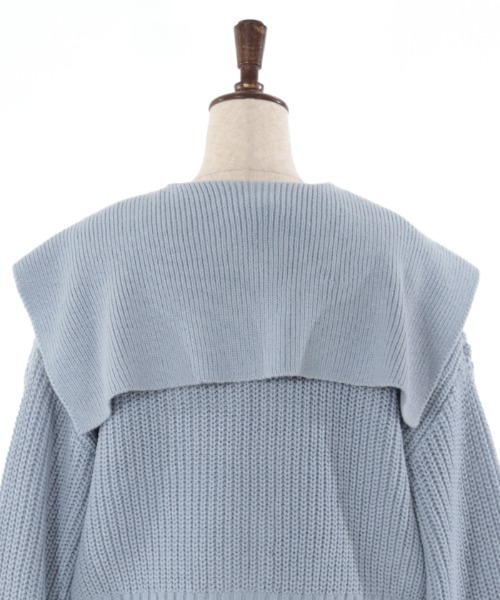 axes femme(アクシーズファム)の「ジップ付ニット×ニットワンピース(ワンピース・レディース・キナリ/チャコール/サックスブルー・FREE)」の13枚目の写真