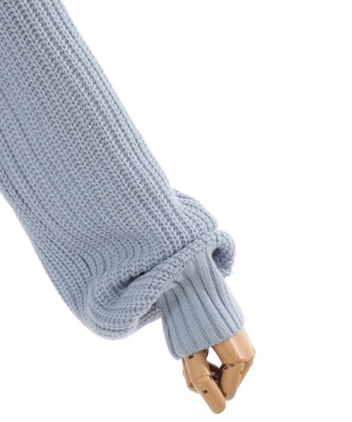 axes femme(アクシーズファム)の「ジップ付ニット×ニットワンピース(ワンピース・レディース・キナリ/チャコール/サックスブルー・FREE)」の14枚目の写真