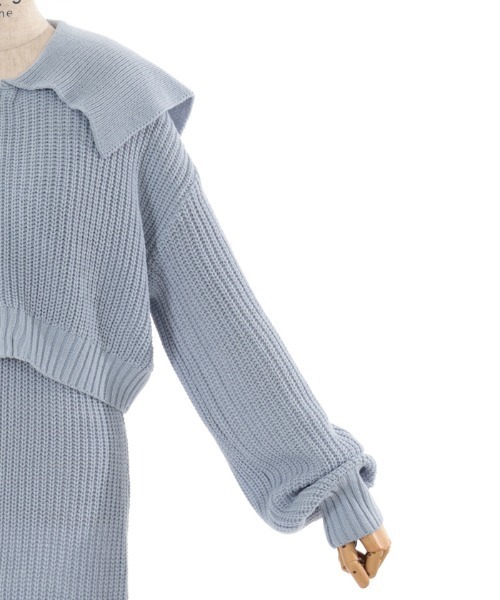 axes ニットセーターワンピースなど axes femme - 刺繍入り ニット ワンピース axesの通販 by