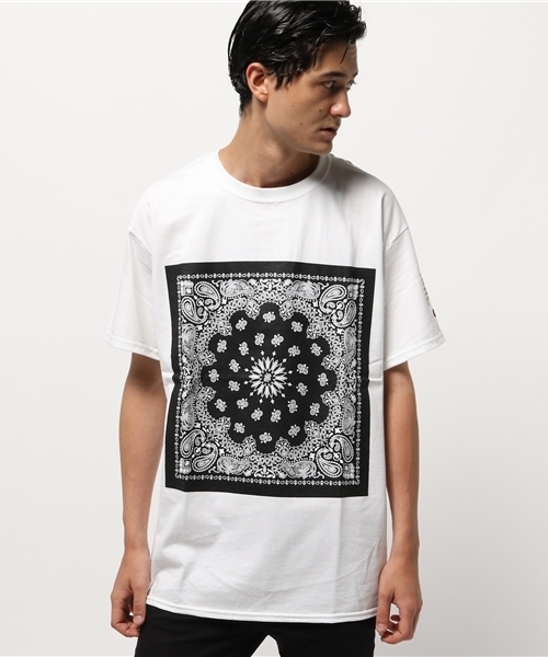 MYE-DO'（マイ・ドゥ）の「ヘビーウェイトTシャツ”BANDANA”（Tシャツ/カットソー・メンズ・イエロー/グレー/ブラック/ホワイト/ネイビー・SMALL/LARGE/MEDIUM/X-LARGE）」の2枚目の写真