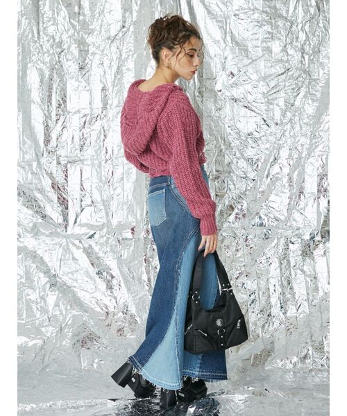 EVRIS（エヴリス）の「レイヤードデザインデニムスカート