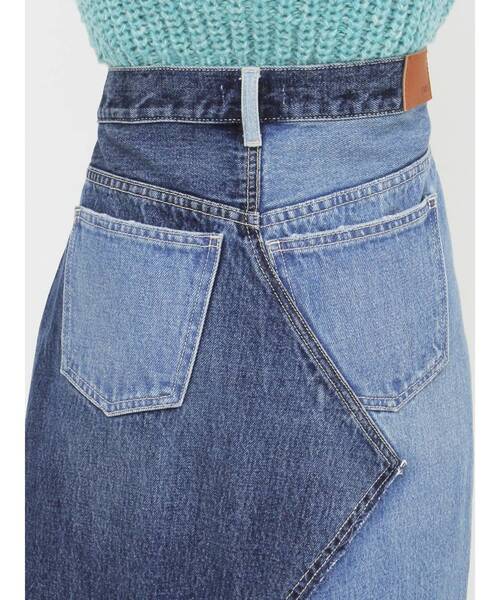 EVRIS（エヴリス）の「レイヤードデザインデニムスカート（デニムスカート・レディース・インディゴブルー/ブラック・MEDIUM/SMALL）」の22枚目の写真