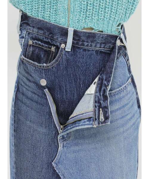 EVRIS（エヴリス）の「レイヤードデザインデニムスカート（デニムスカート・レディース・インディゴブルー/ブラック・MEDIUM/SMALL）」の20枚目の写真