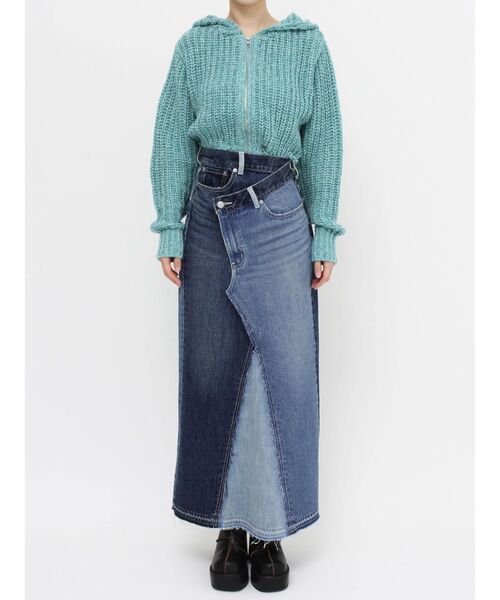 EVRIS（エヴリス）の「レイヤードデザインデニムスカート（デニムスカート・レディース・インディゴブルー/ブラック・MEDIUM/SMALL）」の18枚目の写真