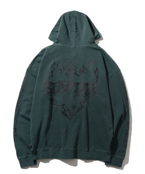 STARTER BLACK LABEL（スターターブラックレーベル）の「【STARTER /スターター】裏毛ピグメント加工 ロゴデザインプリント プルオーバーパーカー（パーカー・メンズ・グリーン/スミクロ/ベージュ・M/L/XL）」の12枚目の写真