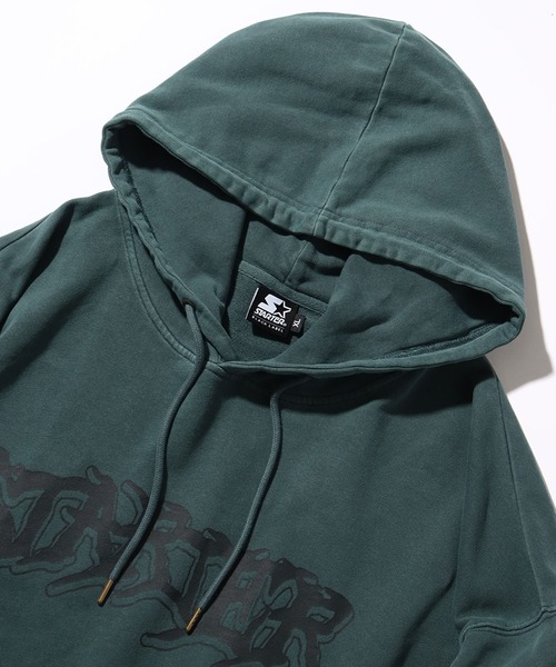 STARTER BLACK LABEL（スターターブラックレーベル）の「【STARTER /スターター】裏毛ピグメント加工 ロゴデザインプリント プルオーバーパーカー（パーカー・メンズ・グリーン/スミクロ/ベージュ・M/L/XL）」の7枚目の写真
