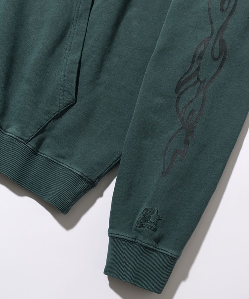 STARTER BLACK LABEL（スターターブラックレーベル）の「【STARTER /スターター】裏毛ピグメント加工 ロゴデザインプリント プルオーバーパーカー（パーカー・メンズ・グリーン/スミクロ/ベージュ・M/L/XL）」の10枚目の写真