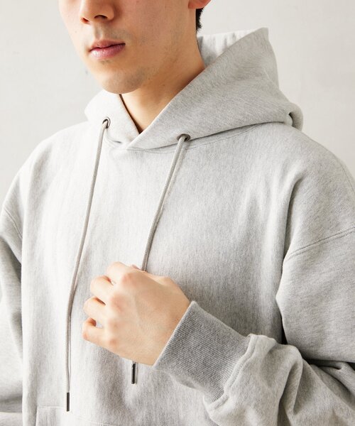 JOURNAL STANDARD relume（ジャーナルスタンダード　レリューム）の「480g BRUSH オーバーサイズスウェットパーカー（パーカー・メンズ・グレー/ブラック系その他/グリーン系その他/ダークブルー・MEDIUM/LARGE）」の5枚目の写真