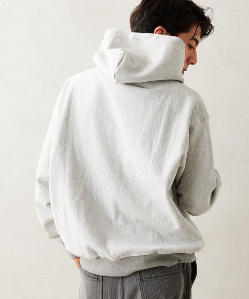 JOURNAL STANDARD relume（ジャーナルスタンダード　レリューム）の「480g BRUSH オーバーサイズスウェットパーカー（パーカー・メンズ・グレー/ブラック系その他/グリーン系その他/ダークブルー・MEDIUM/LARGE）」の8枚目の写真