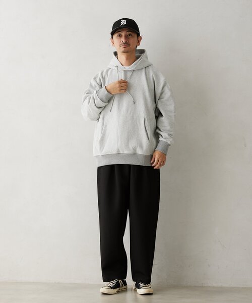 JOURNAL STANDARD relume（ジャーナルスタンダード　レリューム）の「480g BRUSH オーバーサイズスウェットパーカー（パーカー・メンズ・グレー/ブラック系その他/グリーン系その他/ダークブルー・MEDIUM/LARGE）」の10枚目の写真