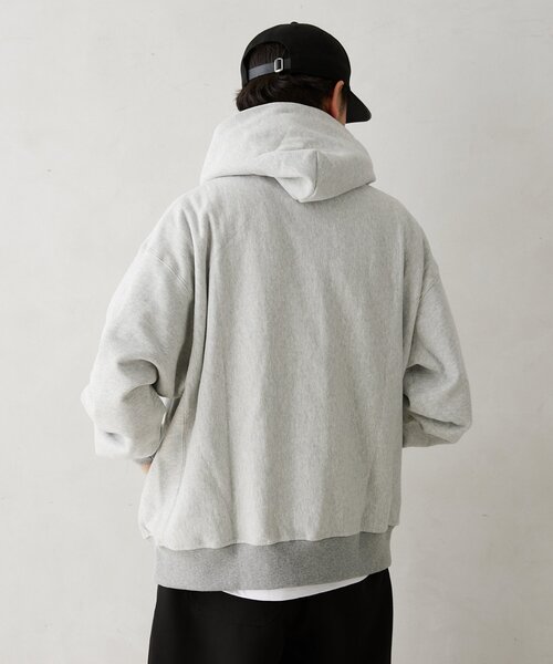 JOURNAL STANDARD relume（ジャーナルスタンダード　レリューム）の「480g BRUSH オーバーサイズスウェットパーカー（パーカー・メンズ・グレー/ブラック系その他/グリーン系その他/ダークブルー・MEDIUM/LARGE）」の13枚目の写真