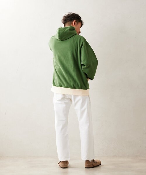 JOURNAL STANDARD relume（ジャーナルスタンダード　レリューム）の「480g BRUSH オーバーサイズスウェットパーカー（パーカー・メンズ・グレー/ブラック系その他/グリーン系その他/ダークブルー・MEDIUM/LARGE）」の18枚目の写真