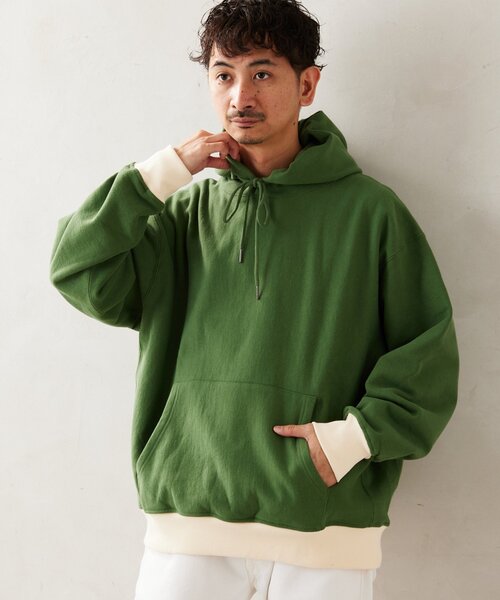 JOURNAL STANDARD relume（ジャーナルスタンダード　レリューム）の「480g BRUSH オーバーサイズスウェットパーカー（パーカー・メンズ・グレー/ブラック系その他/グリーン系その他/ダークブルー・MEDIUM/LARGE）」の20枚目の写真