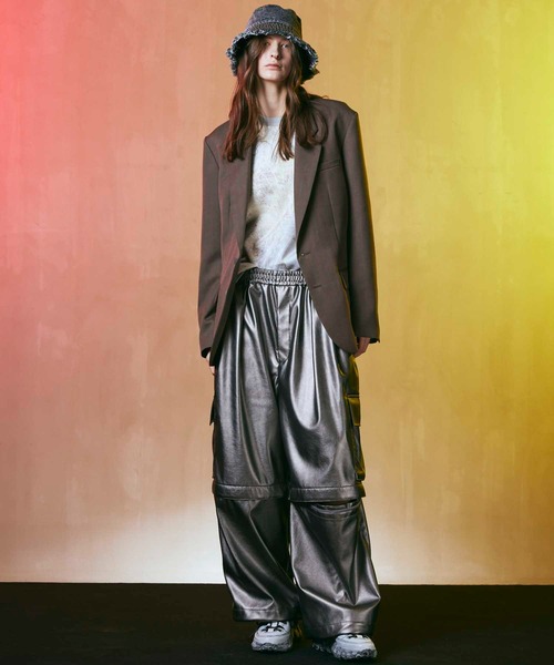 MAISON SPECIAL（メゾンスペシャル）の「《UNISEX》Prime-Over Multi Design Print Crew Neck Sweat Pullover/プライムオーバーマルチデザインプリントクルーネックスウェットプルオーバー【MAISON SPECIAL/メゾンスペシャル】（スウェット・メンズ・ダークブラック/ブルー/ホワイト/グリーン/ブラック/パープル/イエロー・1/2）」の9枚目の写真