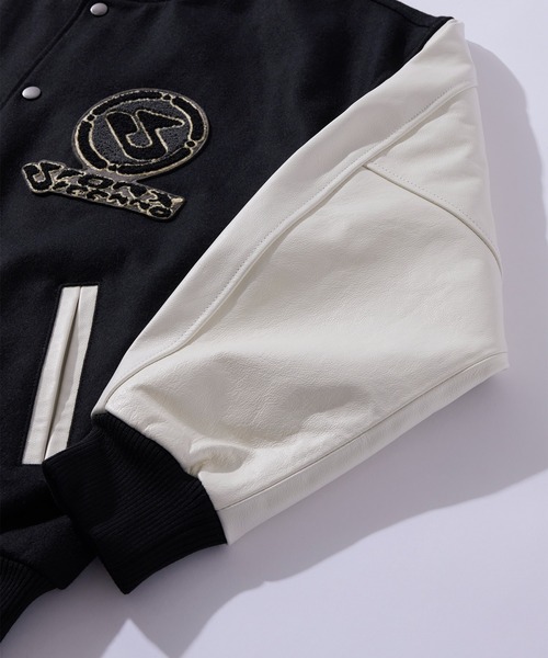 WHO'S WHO gallery（フーズフーギャラリー）の「【KOOKY’N/クーキー】 BRONX STADIUM JACKET（スタジャン・メンズ・ブラック/ホワイト・FREE）」の21枚目の写真