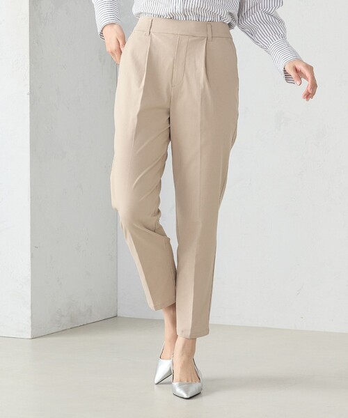 COMME CA MODELS(コムサモデルズ)の「【美しいベーシックパンツ】ストレッチツイルテーパードパンツ(その他パンツ・レディース・ブラック/ネイビー/ベージュ/ピンク・X-SMALL/SMALL/MEDIUM/LARGE/X-LARGE)」の2枚目の写真