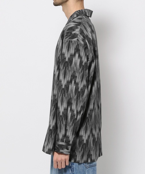 RAGEBLUE（レイジブルー）の「総柄/PEドレープルーズオープンカラーシャツ（シャツ/ブラウス・メンズ・ブラック系/オレンジ系・MEDIUM/LARGE）」の12枚目の写真