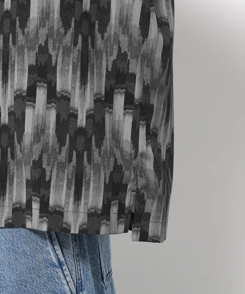 RAGEBLUE（レイジブルー）の「総柄/PEドレープルーズオープンカラーシャツ（シャツ/ブラウス・メンズ・ブラック系/オレンジ系・MEDIUM/LARGE）」の7枚目の写真