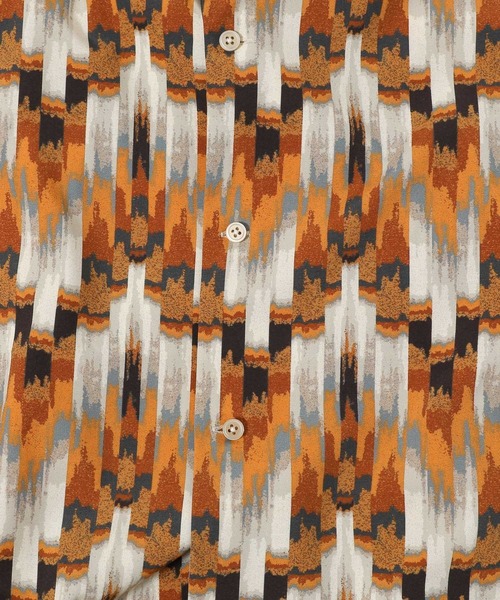 RAGEBLUE（レイジブルー）の「総柄/PEドレープルーズオープンカラーシャツ（シャツ/ブラウス・メンズ・ブラック系/オレンジ系・MEDIUM/LARGE）」の5枚目の写真