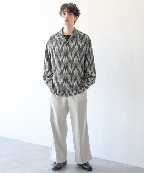 RAGEBLUE（レイジブルー）の「総柄/PEドレープルーズオープンカラーシャツ（シャツ/ブラウス・メンズ・ブラック系/オレンジ系・MEDIUM/LARGE）」の21枚目の写真