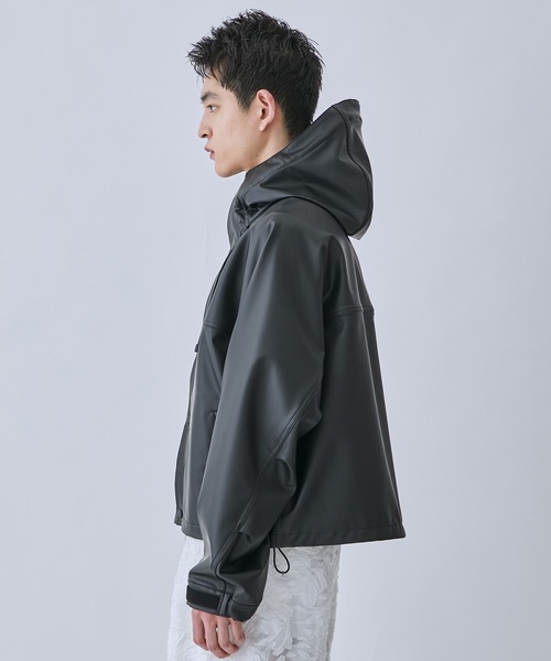 TTT MSW(ティー)の「【TTTMSW/ティー】Hooded laminate jacket(ブルゾン・メンズ・ブラック・L)」の4枚目の写真
