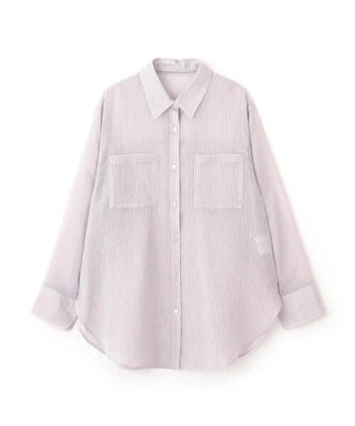N.（N. Natural Beauty Basic）（エヌエヌナチュラルビューティーベーシック）の「◆シアーストライプシャツ（シャツ/ブラウス・レディース・ブルー系その他/ベージュ系その他/グレー系その他/ピンク系その他/ホワイト系その他・MEDIUM）」の6枚目の写真