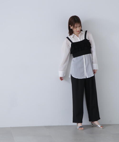 N.（N. Natural Beauty Basic）（エヌエヌナチュラルビューティーベーシック）の「◆シアーストライプシャツ（シャツ/ブラウス・レディース・ブルー系その他/ベージュ系その他/グレー系その他/ピンク系その他/ホワイト系その他・MEDIUM）」の18枚目の写真